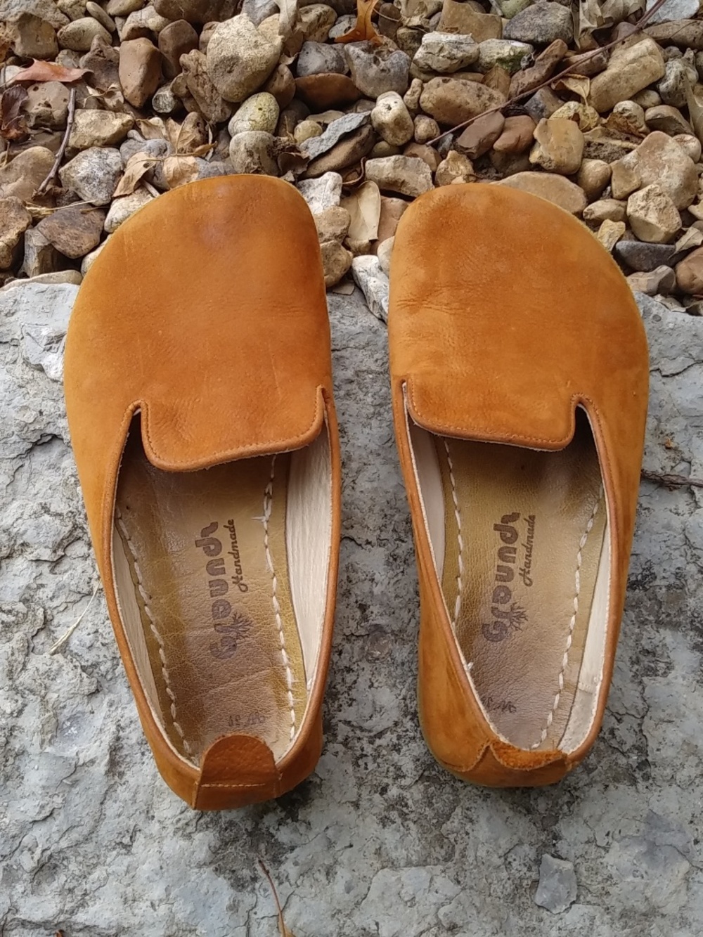 Groundz "Chic Clay" Cinnamon Nubuck Barefoot Earthing Slip-on Shoes W39 (size 7)